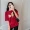 Flushing phong cách Hàn Quốc dễ thương in áo thun tay ngắn nữ 2019 mới sóng rộng giản dị áo sơ mi từ bi - Áo phông