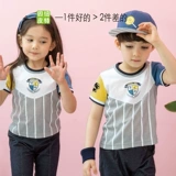Детская летняя одежда для детского сада, летний комплект, хлопковая форма для школьников, в британском стиле, короткий рукав