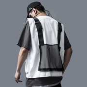Guochao Nhật Bản đường phố đa túi dụng cụ vest chức năng vest chiến thuật áo không tay áo trẻ trung - Dệt kim Vest