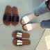 Một-slip dép nữ mùa hè 2018 new flat với non-slip thời trang Hàn Quốc dép ngoài trời và dép đơn giản giản dị giày bãi biển dép bánh mì nữ có hình Dép