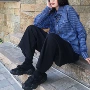 KTDA 19SS túi sọc xanh Nhật Bản mùa xuân mới tay áo dài nam và nữ cặp đôi áo sơ mi thủy triều lỏng lẻo - Áo áo sơ mi trắng tay ngắn