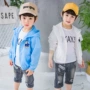 Trẻ em của quần áo chống nắng cậu bé mùa hè siêu mỏng áo khoác bé thể thao ngoài trời quần áo chống nắng cậu bé phim hoạt hình điều hòa không khí áo sơ mi shop trẻ em