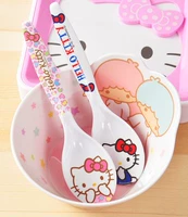 Kt mèo melody melamine bảo vệ môi trường đập thả phim hoạt hình muỗng dễ thương sáng tạo bé trẻ em thìa muỗng dao kéo bát đĩa đẹp