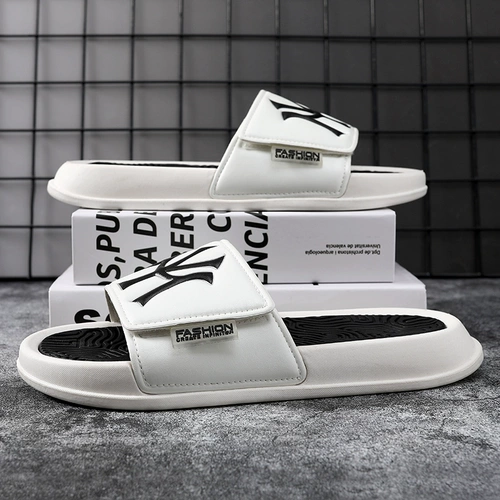 Износостойкие пляжные летние босоножки, мужские нескользящие тапочки, для влюбленных, мягкая подошва, популярно в интернете