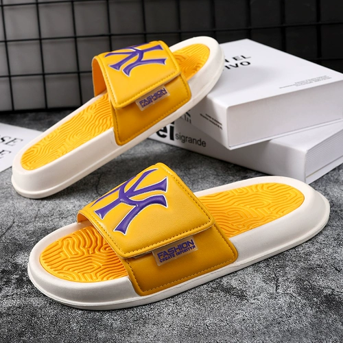 Износостойкие пляжные летние босоножки, мужские нескользящие тапочки, для влюбленных, мягкая подошва, популярно в интернете