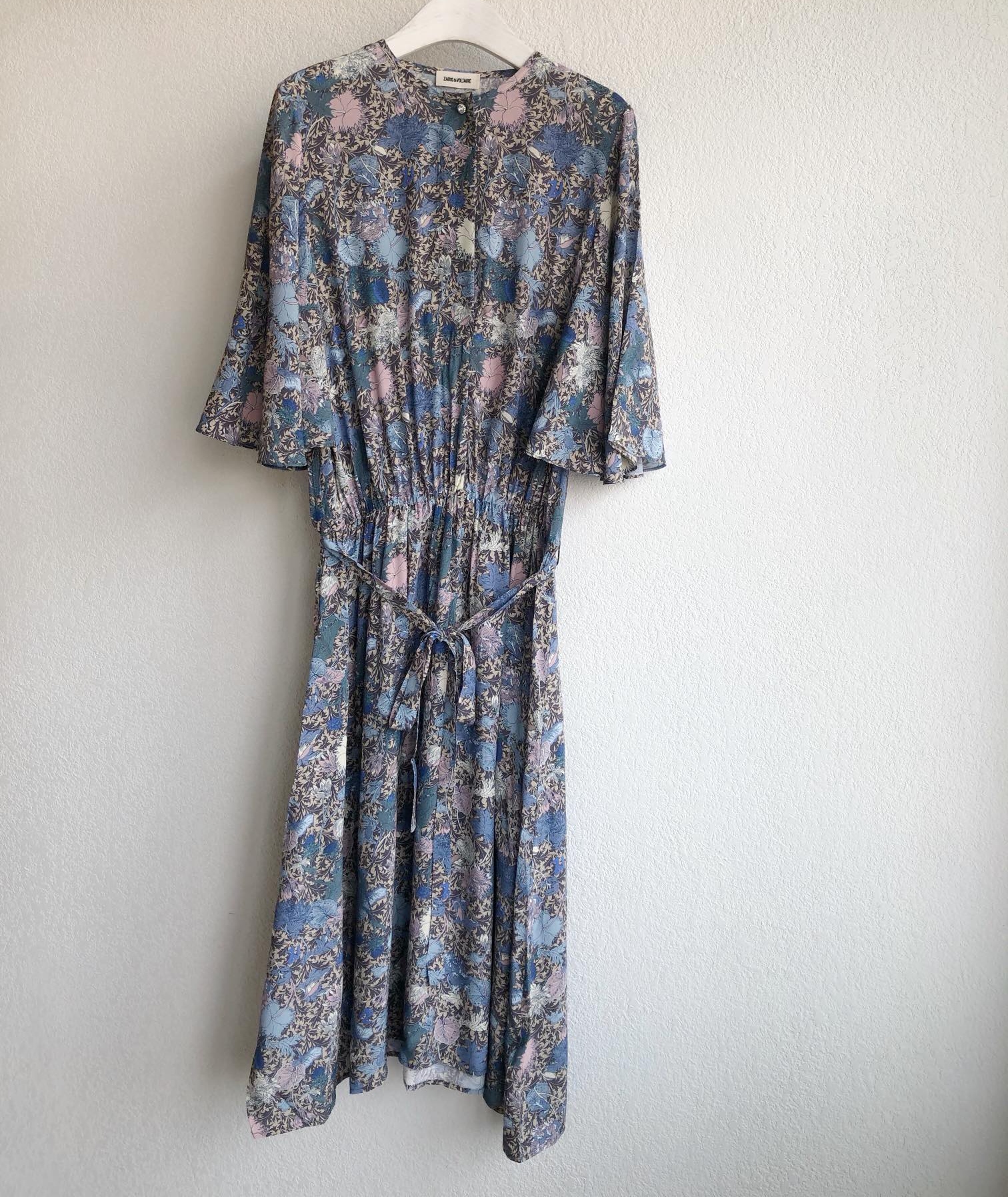 Dress21 summer new pattern French Retro flowers and plants printing Dress Half skirt braces skirt