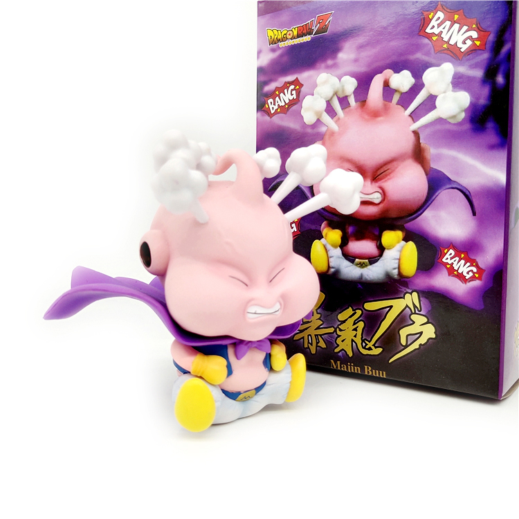 Pink Q Version Of Bu Ou Ornamentsfree shipping Dragon Ball DRAGONBALL Super giant large pvc  Buu  vehicle Ornaments Cat paste Z The devil Toys gift