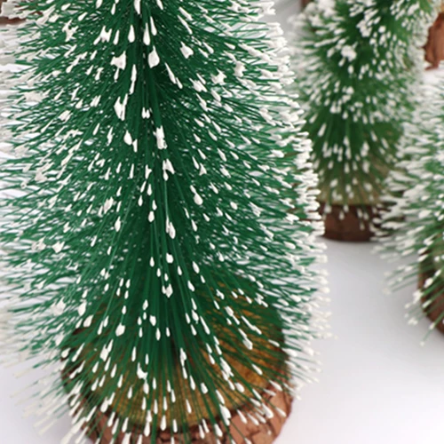 Рождественские принадлежности, сосновая иголка, мини-рождественская елка, посылка для дома, настольные украшения, макет сцены, рождественские украшения