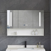 Tủ gương thông minh phòng tắm có đèn vệ sinh lưu trữ tủ lưu trữ kệ gỗ chắc chắn gương phòng tắm gương treo tường tủ gương wc tu guong nha tam