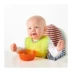 IKEA trẻ em bát chính hãng calas bộ đồ ăn cho bé ăn bát nhựa màu xanh lá cây chống vỡ Đồ ăn tối