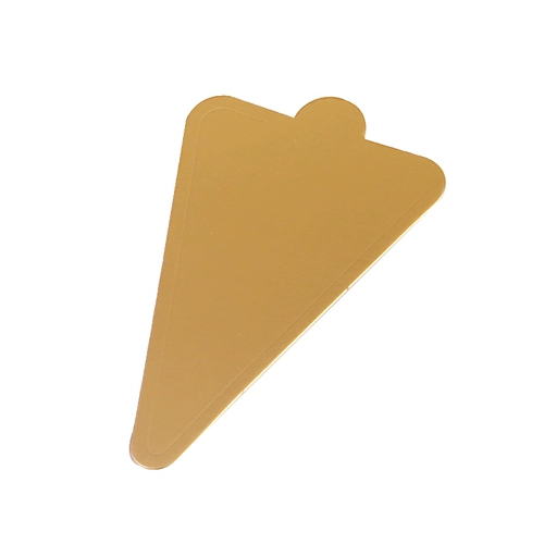 Одноразовый мусс пирог дно держит треугольник, нарезанный на золото, утолщенная тысяча -настройка логотипа