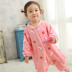 Pyjama trẻ em của mảnh cậu bé lớn bé gái bé áo trẻ con dài tay hai chiều dây kéo mùa thu và mùa đông hô nhung tracksuit áo liền quần bò sữa cao cấp Áo liền quần