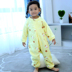 Pyjama trẻ em của mảnh cậu bé lớn bé gái bé áo trẻ con dài tay hai chiều dây kéo mùa thu và mùa đông hô nhung tracksuit áo liền quần bò sữa cao cấp Áo liền quần