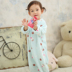 Pyjama trẻ em của mảnh cậu bé lớn bé gái bé áo trẻ con dài tay hai chiều dây kéo mùa thu và mùa đông hô nhung tracksuit áo liền quần bò sữa cao cấp Áo liền quần