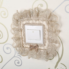 Декор для выключателя 布艺欧式灯开关贴家居装饰开关罩开关套 插座贴墙贴装饰套保护套