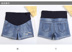Phụ nữ mang thai jeans mùa hè phần mỏng lỏng thường kích thước lớn quần thai sản quần áo mùa hè dạ dày quần short nâng cộng với phân bón 200 kg Phụ nữ mang thai quần / quần bụng