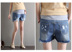 Thai sản mới jeans mặc quần thai sản mùa hè lỏng thường kích thước lớn quần áo thai sản mùa hè dạ dày lift quần short Phụ nữ mang thai quần / quần bụng
