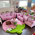 Trẻ em sofa sofa nhỏ ghế mẫu giáo dễ thương màu hồng công chúa bé sofa cô gái dâu tây vải - Ghế sô pha ghế sofa băng dài Ghế sô pha