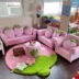 Trẻ em sofa sofa nhỏ ghế mẫu giáo dễ thương màu hồng công chúa bé sofa cô gái dâu tây vải - Ghế sô pha ghế đôn sofa Ghế sô pha