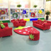 Trẻ em sofa sofa nhỏ ghế mẫu giáo dễ thương màu hồng công chúa bé sofa cô gái dâu tây vải - Ghế sô pha ghế sofa băng dài Ghế sô pha