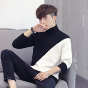 Áo len cao cổ thu đông mùa thu nam phiên bản Hàn Quốc của áo len nam xu hướng cá tính sinh viên đẹp trai dày dòng nam