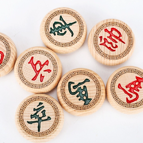 Портативные китайские шахматы, высококлассный комплект из натурального дерева для взрослых, большая складная детская стратегическая игра для школьников