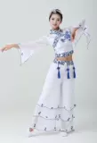 Сине-белый этнический классический костюм для танцевального шоу, 2020