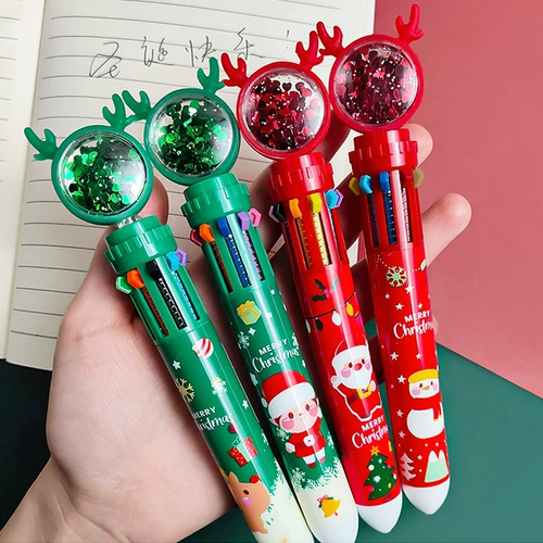 Рождественские мультяшные цветные карандаши, награда для школьников, подарок на день рождения, для средней школы