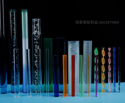 Цветовая полу -трансплановая акриловая палочка стержневой стержень Органический стеклянный пузырь