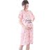 Mùa hè phụ nữ mang thai ngắn tay nightdress phần mỏng cho con bú tháng quần áo mùa hè lỏng kích thước lớn sau sinh ăn đồ ngủ váy cotton đồ bộ mặc ở nhà Đêm đầm