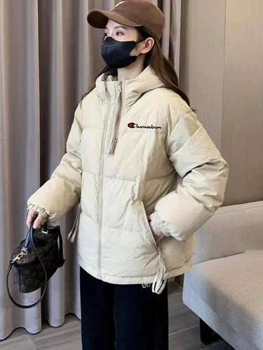 Зимний дизайнерский пуховик с пухом, куртка с молнией, подходит для подростков, тренд сезона, увеличенная толщина