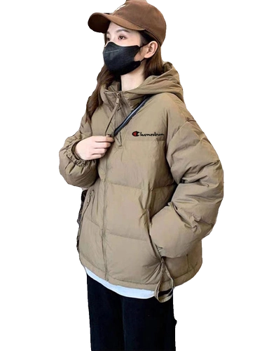 Зимний дизайнерский пуховик с пухом, куртка с молнией, подходит для подростков, тренд сезона, увеличенная толщина