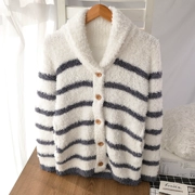 Hoàn trả đặc biệt! Áo ngủ lông chó mềm Nhật Bản áo phụ nữ mùa đông áo cardigan dày SW55