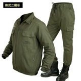 Хлопковый камуфляжный летний комплект, тонкий лонгслив, износостойкий комбинезон, короткий рукав