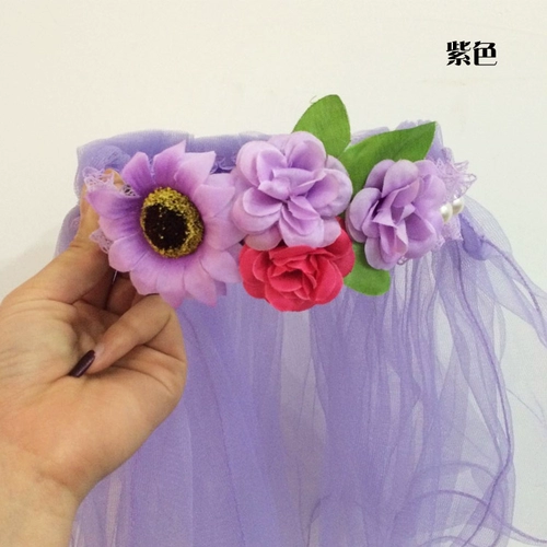 Детский аксессуар для волос, ободок, в цветочек