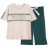 Bộ đồ ngủ mùa hè dành cho nữ của Hàn Quốc Sinh viên tươi mát Phần mỏng Tay áo ngắn Quần cắt đơn giản Bộ đồ mặc nhà đơn giản - Giống cái