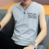 Rộng vai vest nam mùa hè cotton thoáng khí mồ hôi thấm không tay T-Shirt Hàn Quốc phiên bản của tự trồng thể thao vest vai thanh niên triều Lót