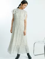 Эксклюзивный оригинальный нежный и ленивый ветер, элегантное волновое точечное рисунок шифоновое марлевое платье оригинал