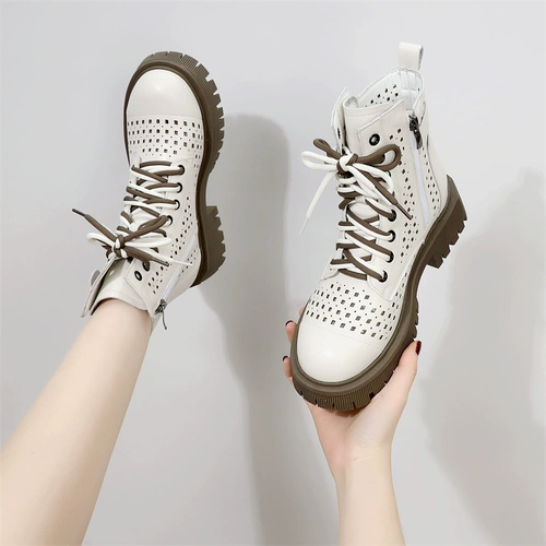 Martens, белые летние тонкие сандалии, дышащие универсальные короткие сапоги, коллекция 2023, мягкая подошва