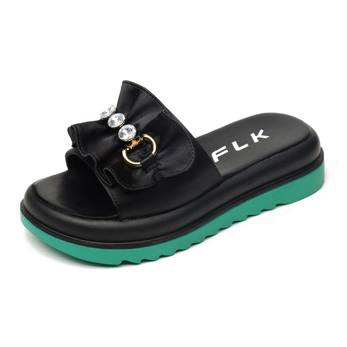 Тапочки, модные слайдеры на платформе, коллекция 2022, в корейском стиле, популярно в интернете