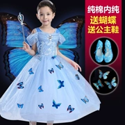 Cô bé lọ lem váy váy trẻ em váy công chúa Aisha cô gái Liuyi trang phục váy dài mùa hè trẻ em mặc - Váy