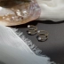 [Mệt mỏi] Thiết kế vàng 14K thiết kế đính cườm vòng mở có thể giặt được vòng sang trọng tối giản nhẫn bạch kim Nhẫn