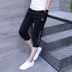 12 mùa hè Hàn Quốc phiên bản của cắt quần 14 nam 7 điểm quần thanh niên quần short sinh viên thể thao giản dị quần ống túm trai short nam 3/4 Jeans