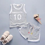 Bé baby boy mùa hè vest phù hợp với 2018 mùa hè mới 0-2-3 tuổi trẻ em quần áo mỏng