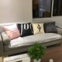 Mô hình phòng thiết kế hình học màu đen và trắng sofa đệm phụ nữ mang thai nạc lại gối pillowcase đơn giản hiện đại Bắc Âu phòng khách gối trang trí sofa