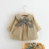 Áo khoác bé gái mùa xuân và mùa thu Phiên bản Hàn Quốc của trẻ em cardigan bé gái bé gái kiểu tây mùa xuân áo khoác mỏng 0-3 tuổi 1 - Áo khoác