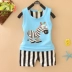 Cậu bé bé sữa chua rào cản vest baby boy quần áo trẻ em cotton mùa hè 2018 mới phù hợp với mùa hè phần mỏng váy trẻ em hàn quốc Phù hợp với trẻ em