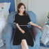 Cho con bú dress 2018 mùa hè mới đoạn dài off-the-vai voan váy sau sinh hot mom out ăn cho con bú quần áo đầm xoắn eo cao cấp Váy eo cao