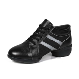 Танцующая сетчатая дышащая обувь, из натуральной кожи, мягкая подошва