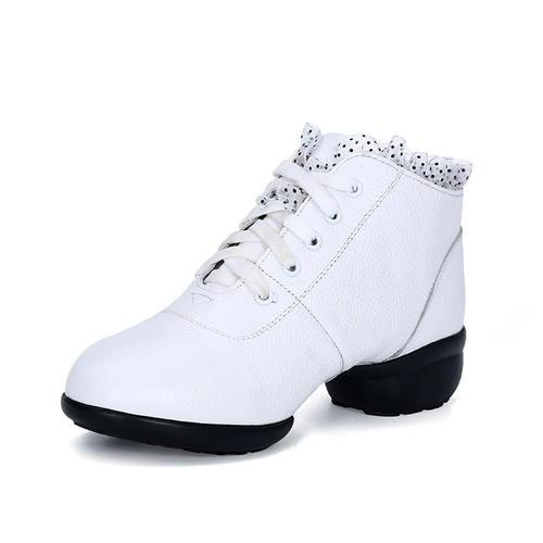 Дышащая обувь, танцующие туфли для матери, коллекция 2023, из натуральной кожи, мягкая подошва, для среднего возраста